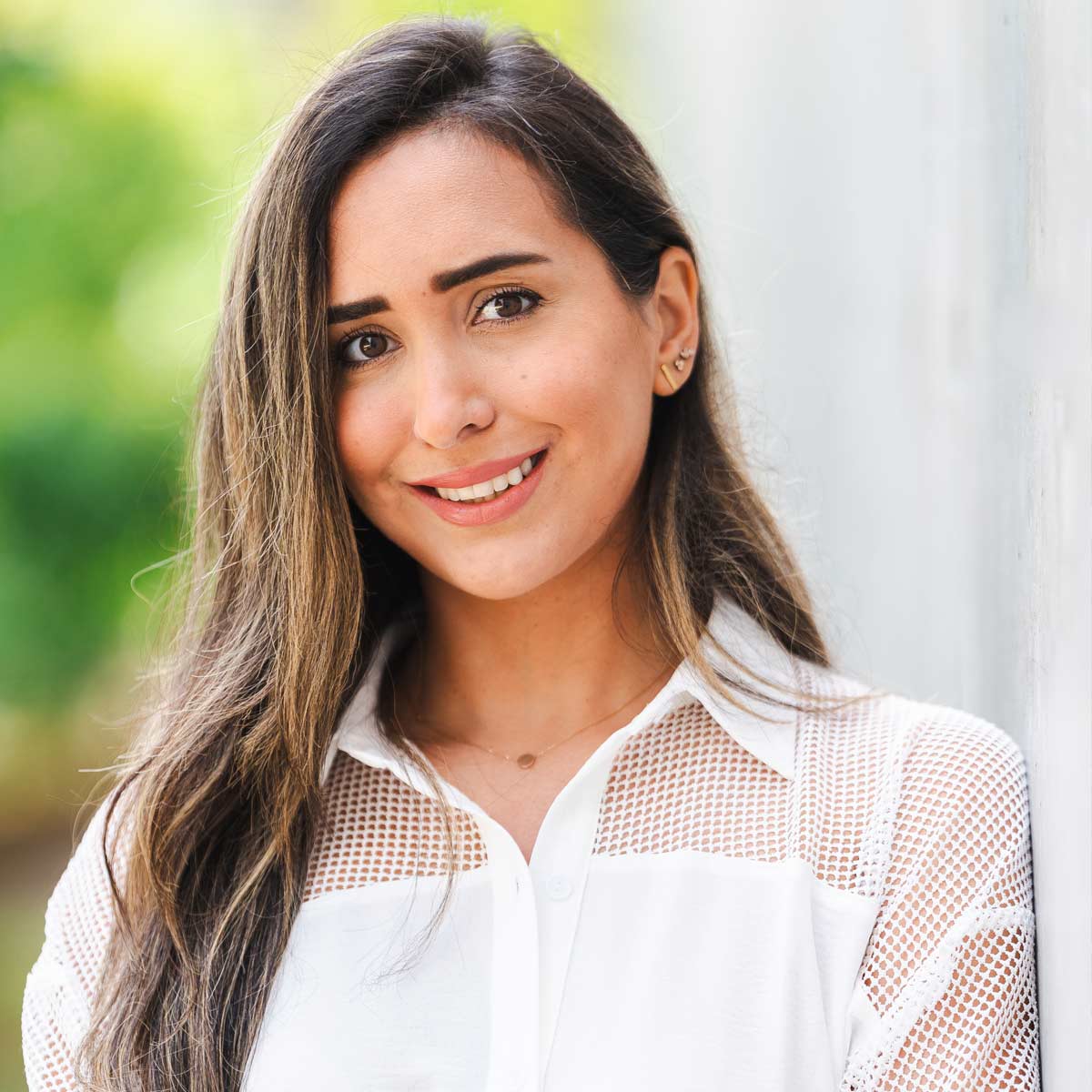 outdoor portrait of a young woman